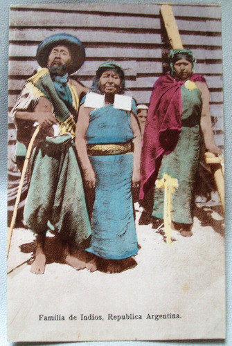 Postal Familia De Indios Aborigenes Carmelo Ibarra . 0