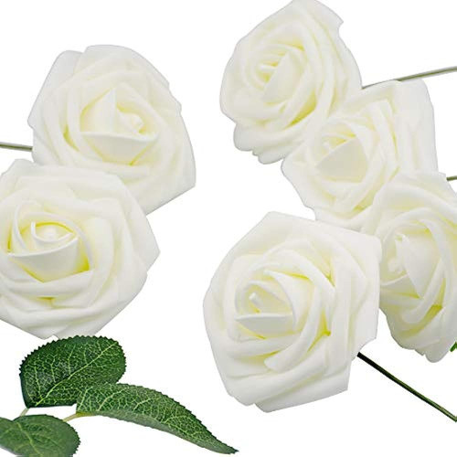 Foraineam 50 Piezas De Rosas Artificiales De Espuma De Aspec 1