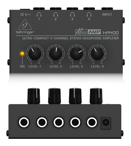 Amplificador Para Auriculares Marca Behringer Ha400 De 4 Canales Control De Nivel De Salida Para Cada Canal 0