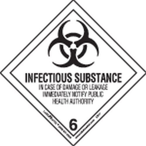 Labelmaster Lr17 Sustancia Infecciosa Redactada Etiqueta Pap 0