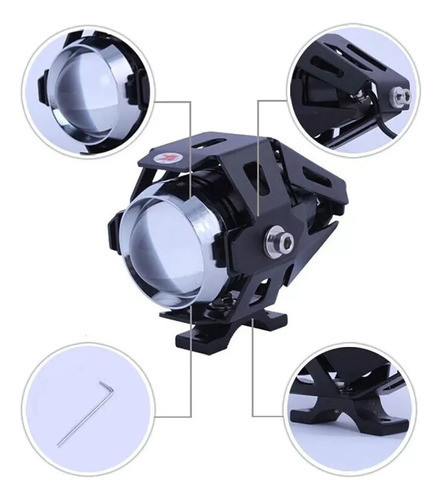 Led Moto Auxiliar Caminero Proyector Potente 1