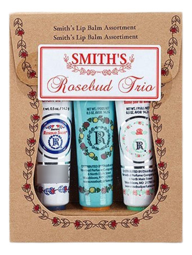 Smith's Rosebud Salve Lip Balm Protetor Labial 3 Unidades 0