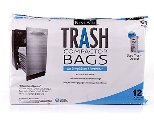 Compactador De Basura Paquete De 12 Bolsas 16  D X 9  W X 17 0