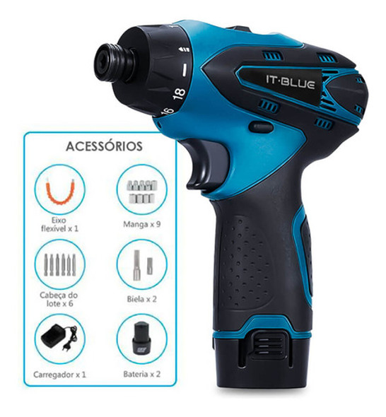 Parafusadeira De Torque 12v Bivolt Recarregável 1