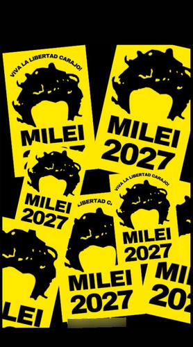 Stickers Adhesivos De Javier Milei 2027 Libertad 0