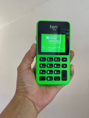 Aparelho De Passar Cartão T2+ Maquinas Ton C/ Qr Code  Tela 1