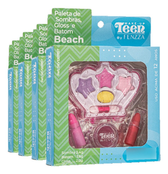 Kit De Maquiagem Infantil Beach Fenzza Teen 1
