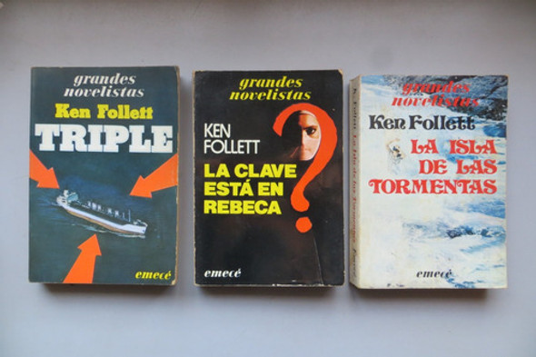 Ken Follet X 3 La Clave Está + La Isla De Las + Triple Emecé 0