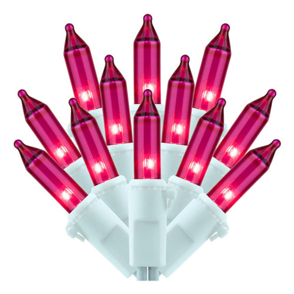 Sweet Shine Luces De Navidad Rosas, 200 Luces De Cable Blanc 0