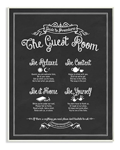 Stupell Home Décor Guía De Habitaciones De La Placa De Pared 0