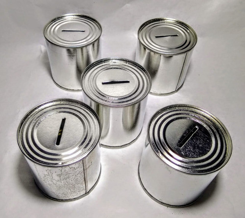Latas Alcancias Selladas Mini De 7,5cm X 7,5cm X60 Unidades 1