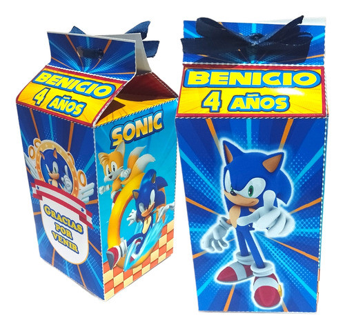 Cajitas Milk  De Sonic ×25 Personalizadas 0