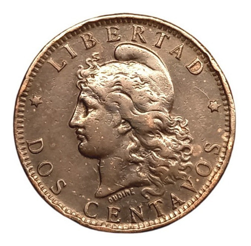 Argentina Moneda De 2 Centavos De Cobre Del Año 1889 1
