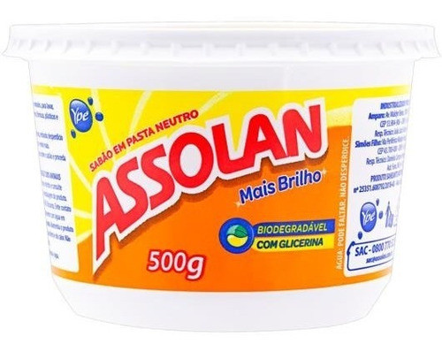 Sabão Em Pasta Mais Brilho Assolan 500g 0