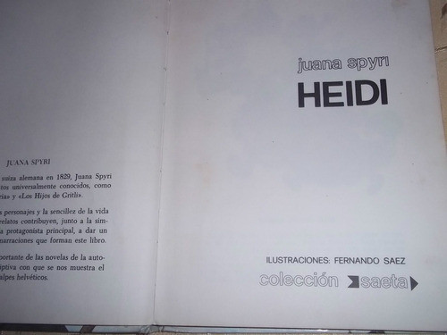 Heidi - Coleccion Saeta - Juana Spyri 1