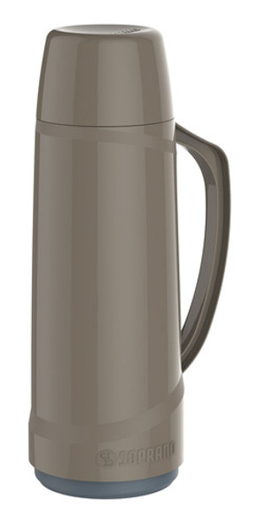 Termo 1l Cristal Soprano Gris, Ampolla De Vidrio Tapón Ciego 0