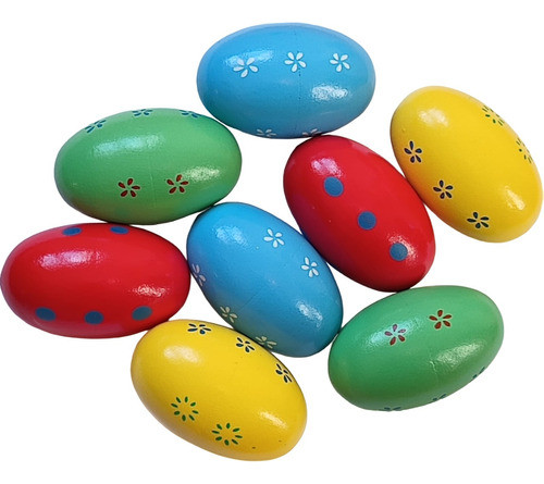 Huevitos Percusión X 10 Instrumento Musical Infantil Madera 0