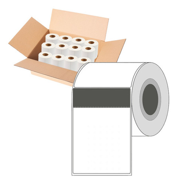 12 Rollos De Etiquetas Mercadolibre Envio De 100x190mm Ml 0