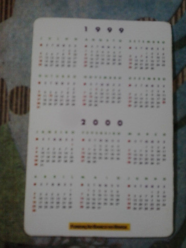 Calendário 99/2000 Banco Do Brasil.. Rui Barbosa 150 Anos 1