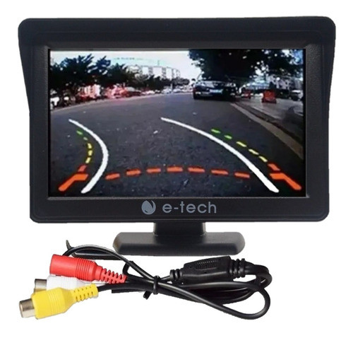 Tela Monitor 4.3 Lcd Portátil Automotivo Universal Preto 0