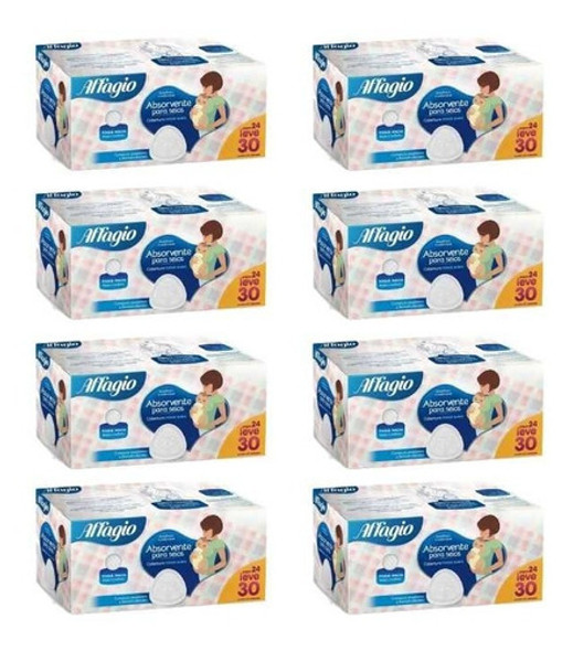 Kit 8 Caixa Absorvente Para Seios Affagio C/30 Toque Suave 0