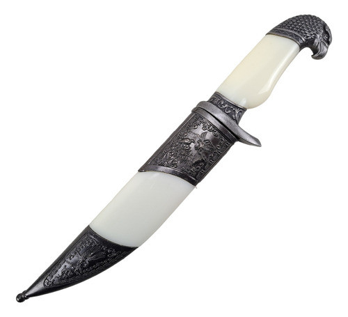 Adaga Branca Punhal Com Bainha Item De Coleção 0