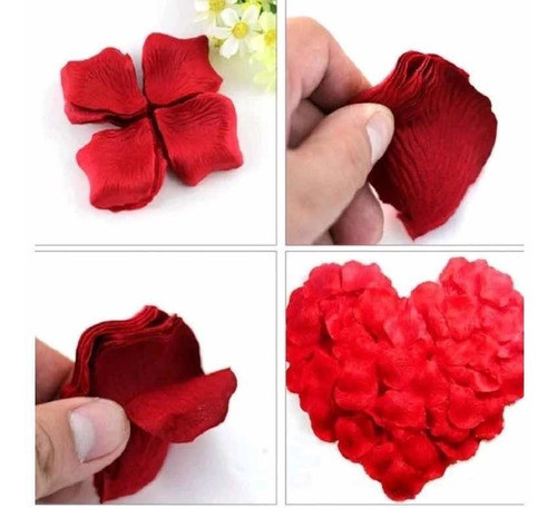 100 Pétalas De Rosas Vermelho Artificiais Casamento Festas 0
