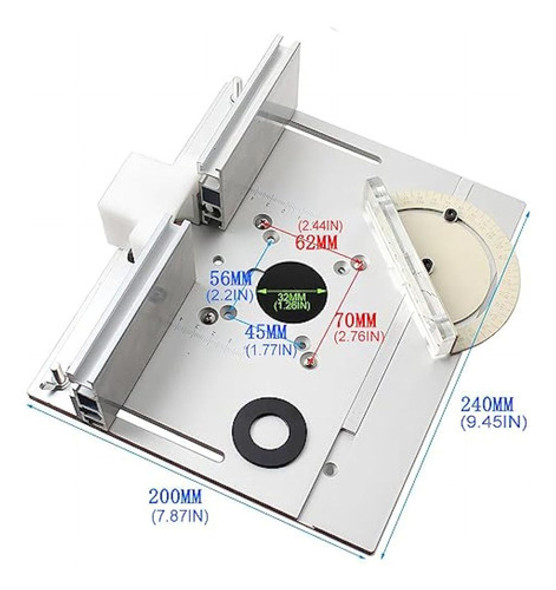 Ketiped Placa De Inserción De Mesa De Enrutador De 1