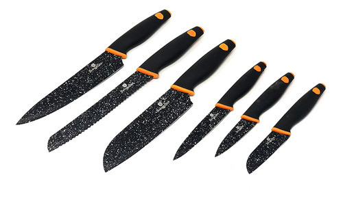 Jogo 6 Facas De Cozinha Gray Stone Cinza Berlinger Haus 1