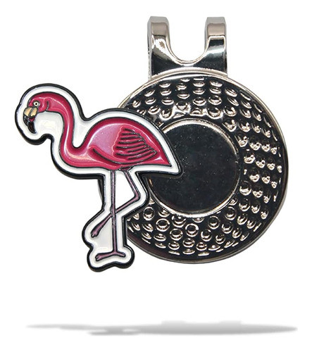 Mulligan Hooligan Flamingo Ball Marker + Clip De Sombrero Ma 0