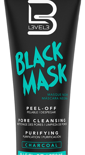 Level 3 Black Mask Peel Off Mascara Facial Negra 250ml 6c 1