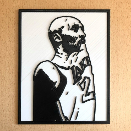 Kobe Bryant Impresion 3d Silueta Decorativa 0