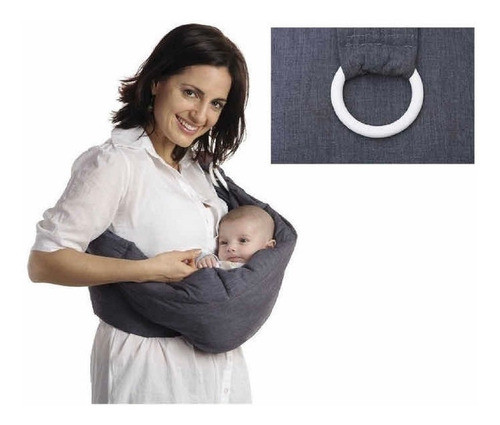 Wawita Portabebe Color Gris Acolchada Original. 0