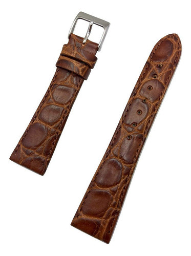 Correa De Reloj De Cuero Genuino Marrón De 0.79 Pulgadas |. 0