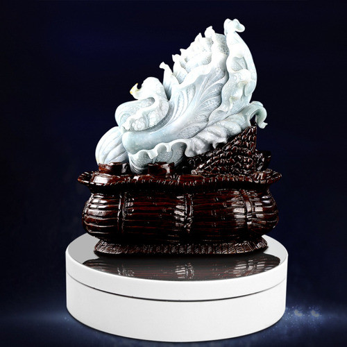 Plataforma Giratória De Exibição Elétrica Espelhada Preta 1