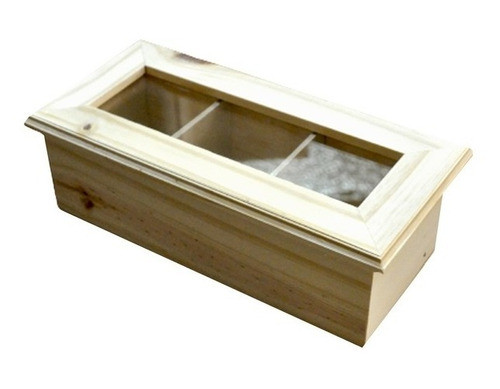 Caja Té X 3 De Pino 10x23,4x7 Ctp3 0