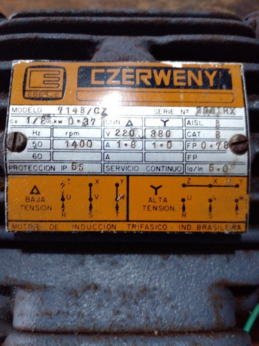 Motor Electrico 380 Volts 1 Hp 1