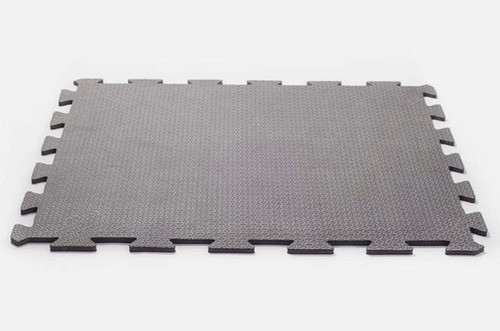 Piso De Caucho Negro De 1x1 M De 11 Mm. Apto Ext./int. Placa 0