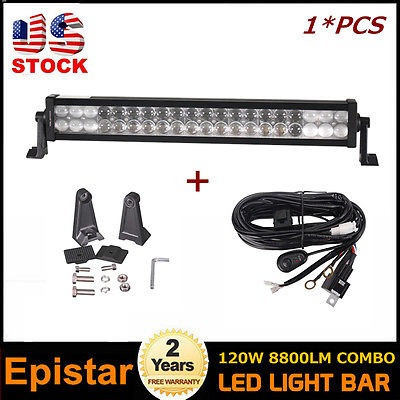 4d Lente 22 En 120w Led Light Bar Lugar Viga De La Inundació 0