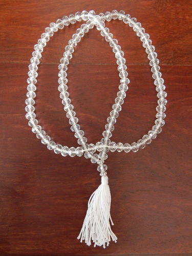 Yapa Mala Rosario Hindu Cristal De Roca Hermoso Resistente 0