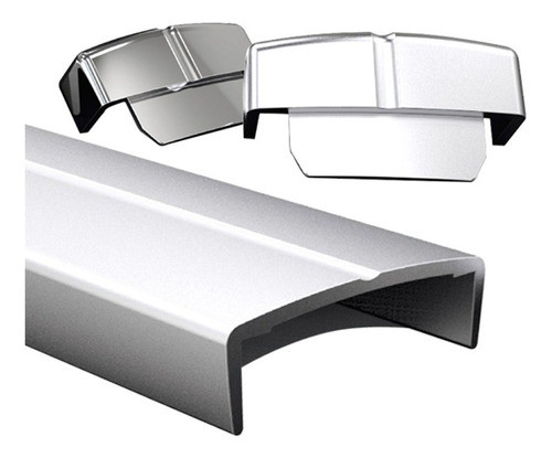 Tapacanto Eben Euro Aluminio 18 Mm Mueble Puerta Frente Caja 0