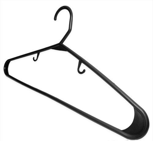 Percha Perchas Por Mayor Plástica Negra Económica X 400 U C 1