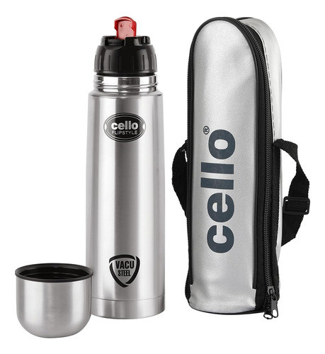 Matraz Aislado Al Vacío De Acero Inoxidable Cello Flipstyle 0