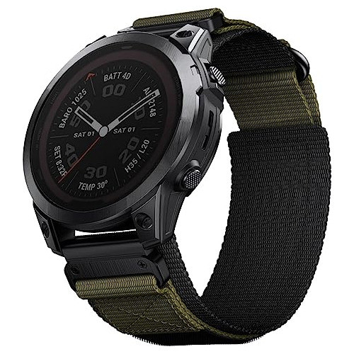 Malla De Nylon Ajuste Rapido Para Garmin Epix 2 Fenix 7 Verd 1