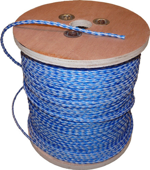 Cuerda Monofilamento Trenzada Hueca Azul Y Blanca 5mm X 220m 0
