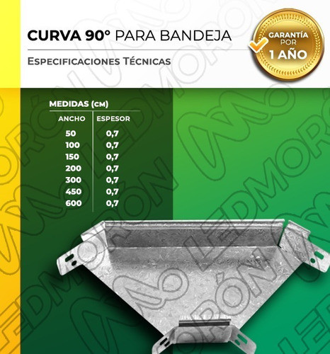 Curva Plana Color Negra 90° Para Bandeja Portacable 100mm 1