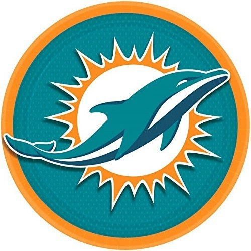 Platos De Almuerzo Miami Dolphins Plato Desechable De Vajill 0