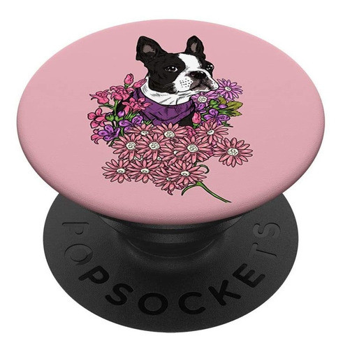 Soporte Anillo Para Celular Con Dibujo De Perro | Rosa 0