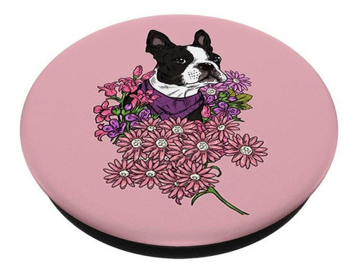 Soporte Anillo Para Celular Con Dibujo De Perro | Rosa 1