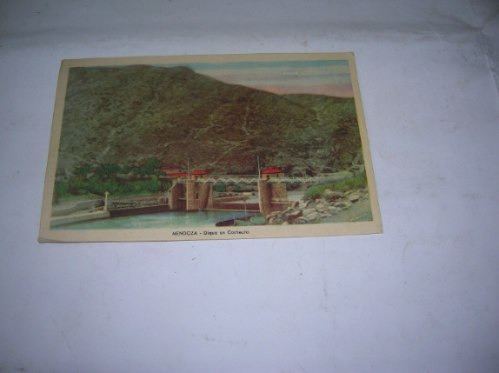Tarjeta Postal 1955 Mendoza Dique En Cacheuta Argentina 0
